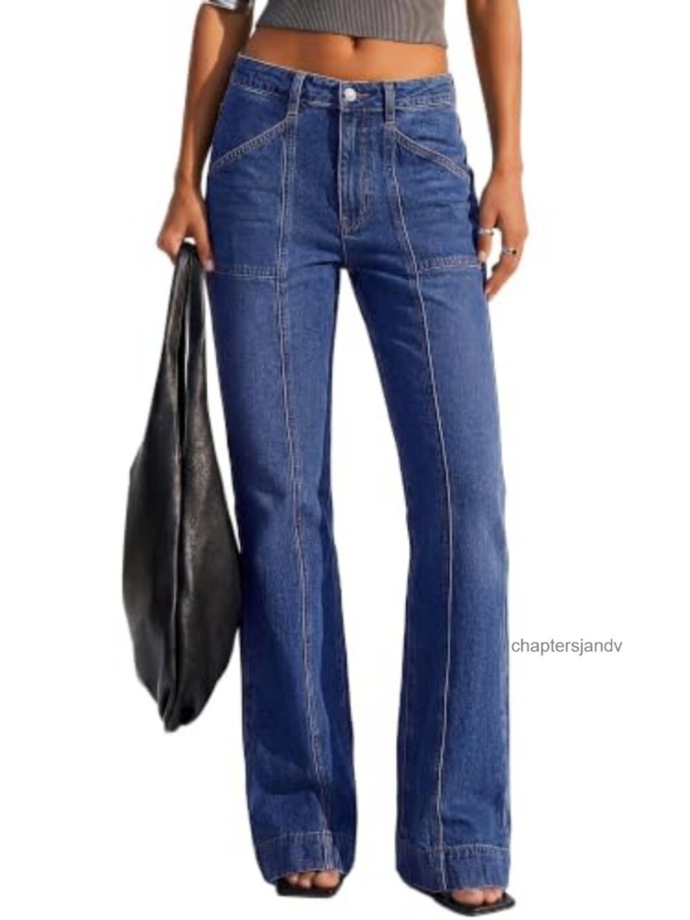 BTFBM High Rise Straight Leg Stretchy Denim Jeans Curve Appeal Pants